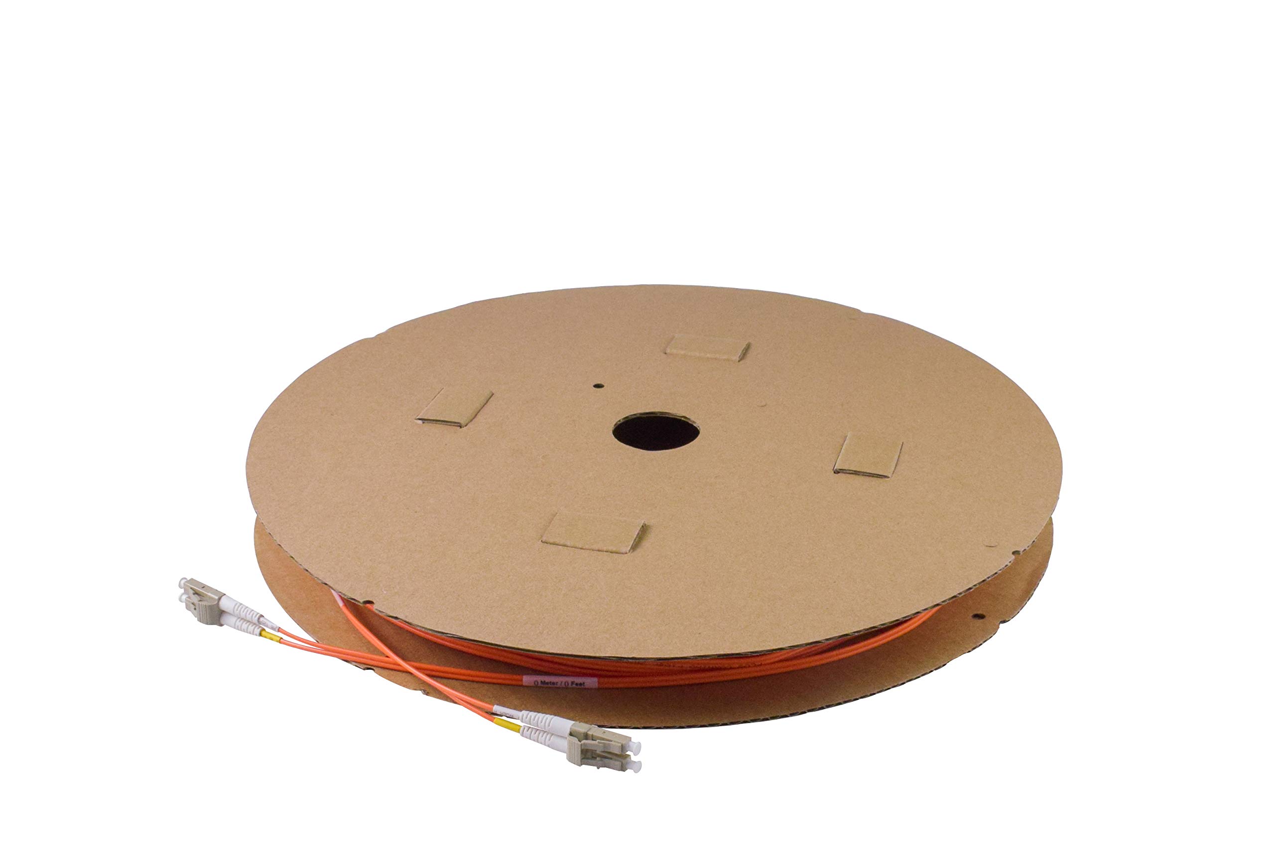 SpeedyFiberTX - Câble de raccordement à fibre optique multimode OM1 62,5/125 duplex LC vers LC, gaine en PVC OFNR Orange Longueur : 0,2 m - 300 m