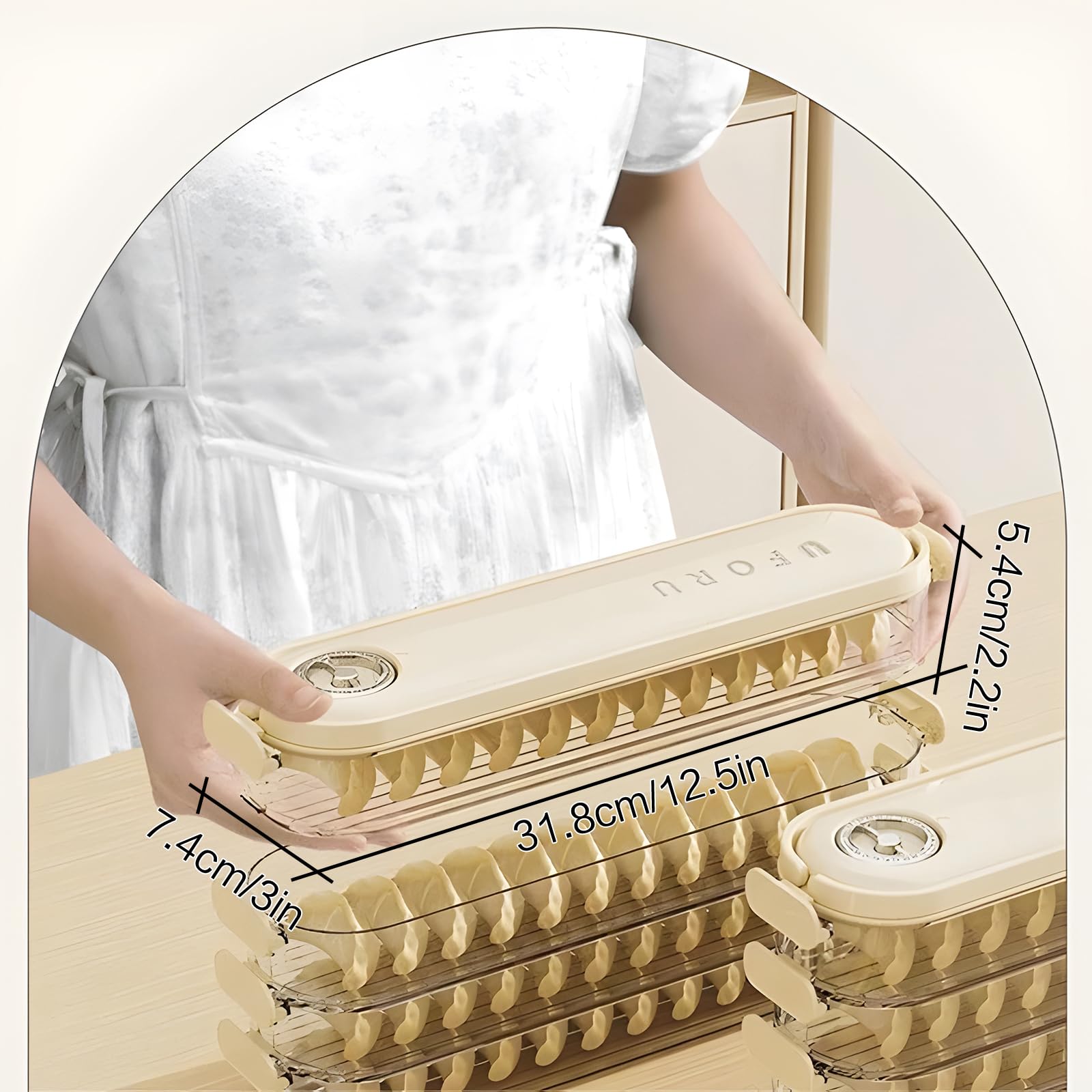 Atlodas Cajas de almacenamiento para nevera con tapas, caja de albóndigas, organizador de refrigerador, almacenamiento apilable con tapas, contenedor portátil de almacenamiento de alimentos de