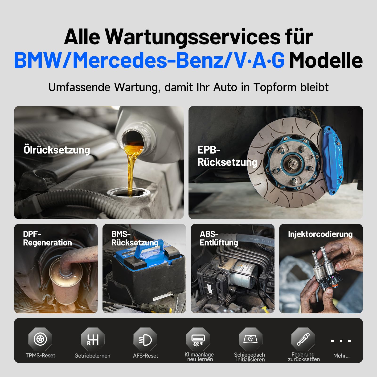 TOPDON ArtiDiag EU Auto OBD2 Diagnosegerät für BMW/Benz/V.A.G, Vollsystem Diagnose, Bidirektionale Steuerung/Aktiver Test, ECU Online Codierung, Lebenslange Kostenlose Updates