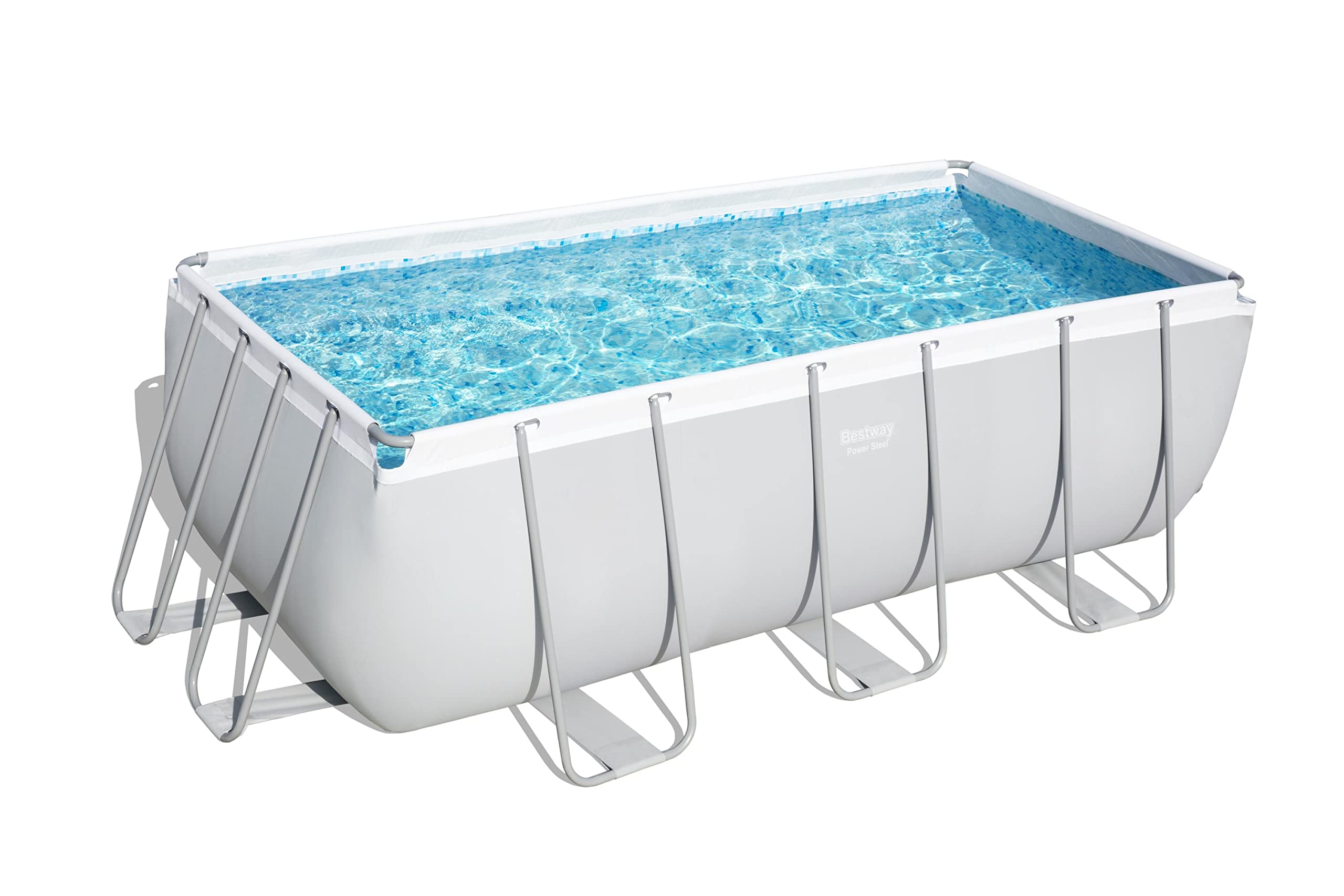 Bestway 5616P Piscina Fuori Terra Solo Struttura Power Steel™ da 412x201x122 cm in Grigio