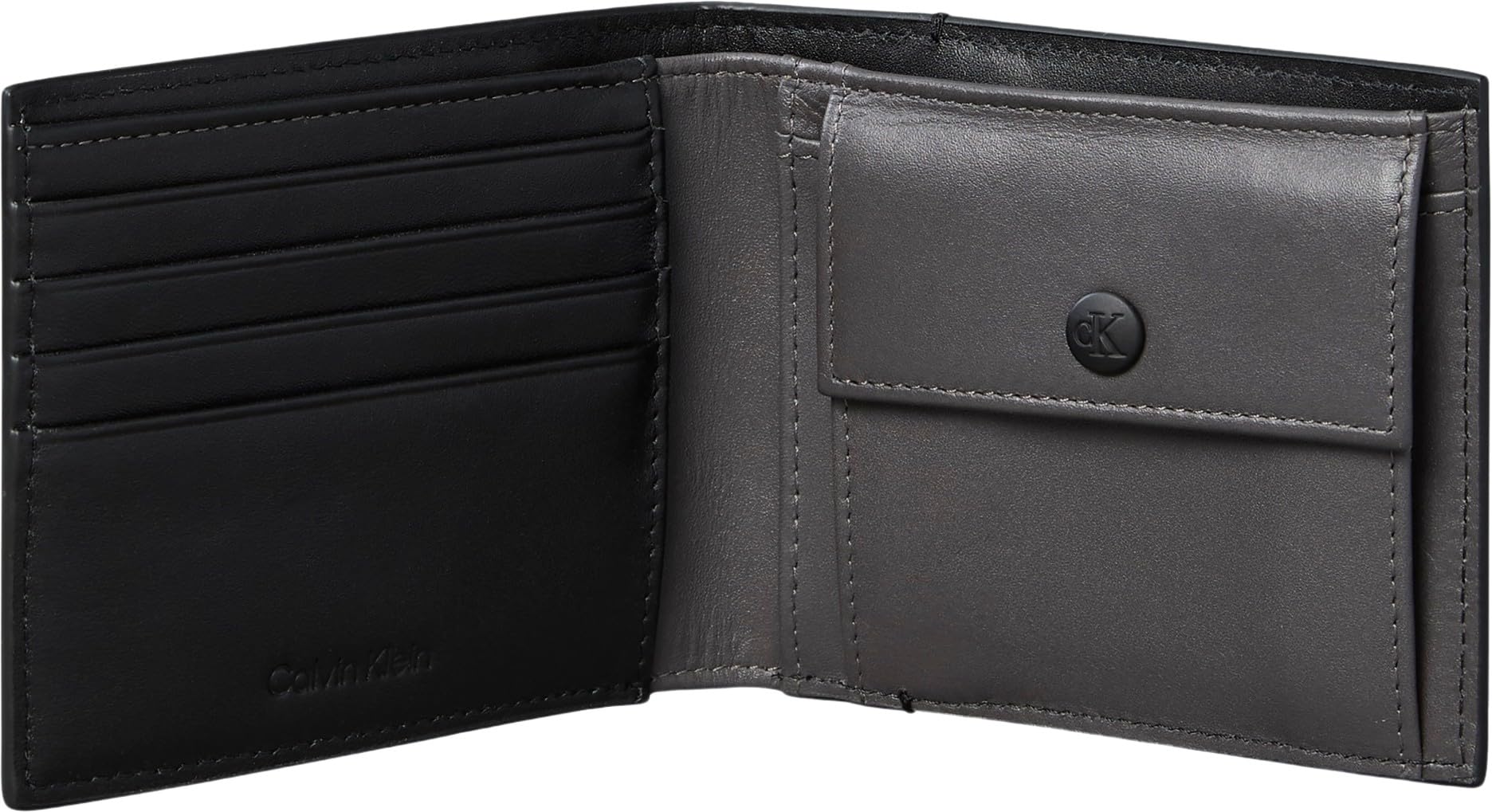 Calvin Klein Bold Billfold W/Coin LV04D1156G Uomo Nero, Taglia Unica