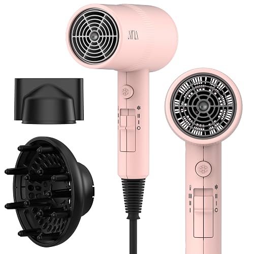 AINA Diffuser Hair Dryer Full-Featured Blow Dryer 110V/1600W(Babe Pink) |