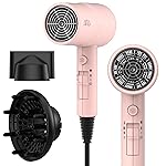 AINA Hair Dryer with Diffuser, Blow Dryer for Women | Advanced Ionic Technology, Ceramic Coating | Cold Shot Features Turbo Heat for Fast Drying and Shine 110V/ALCI (Babe Pink)