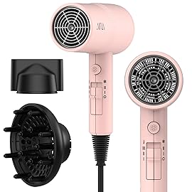 AINA Hair Dryer with Diffuser, Blow Dryer for Women | Advanced Ionic Technology, Ceramic Coating | Cold Shot Features Turbo Heat for Fast Drying and Shine 110V/ALCI (Babe Pink)