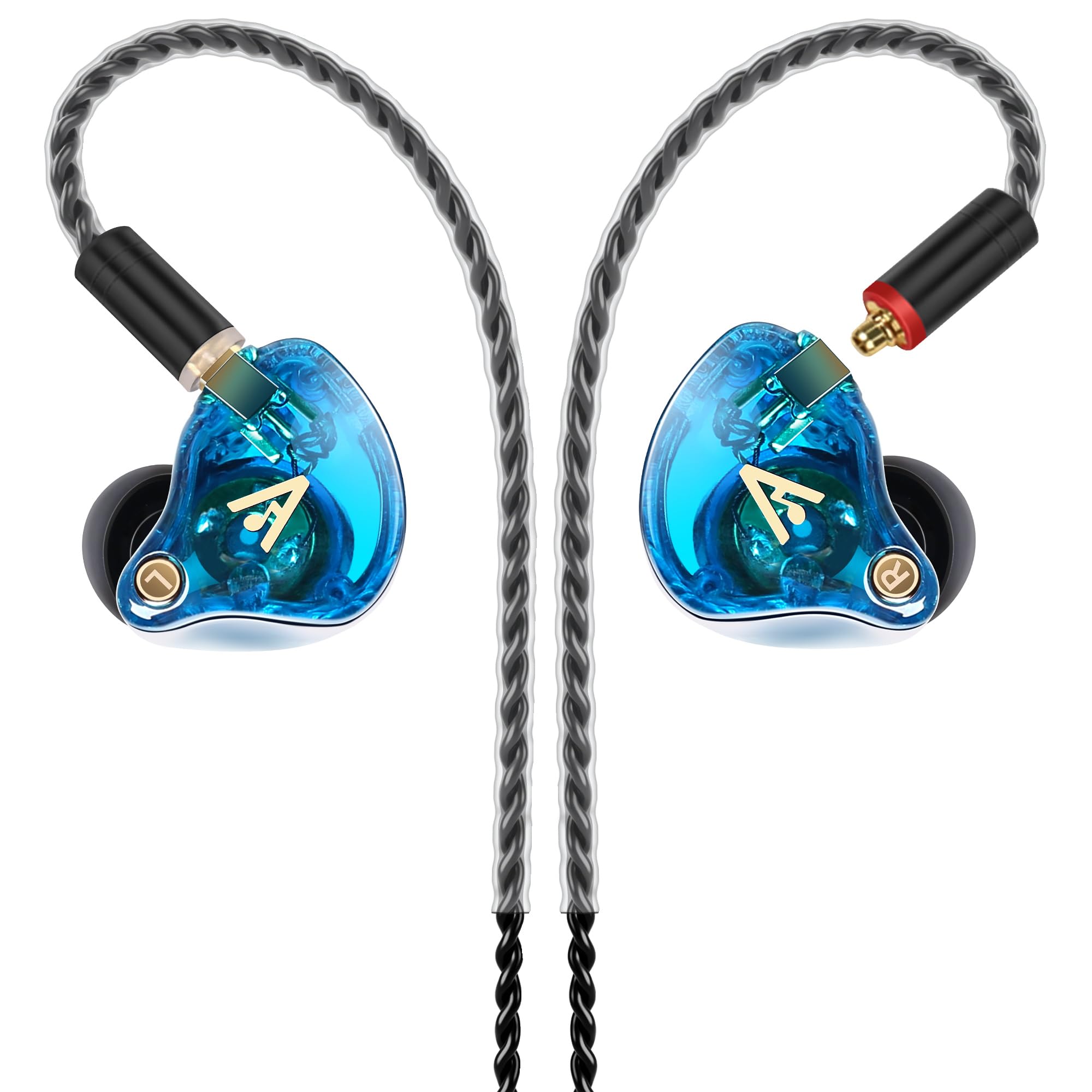 Sponsored Ad - Vibes 202 Wired Earbuds - HiFi in Ear Monitor Headphones – Professional Noise Isolating Ear Buds - Clear Sound, Deep Bass & Comfort-Fit IEM Earphones - MMCX to 3.5mm, Silver Plated Cord, Carrying Case