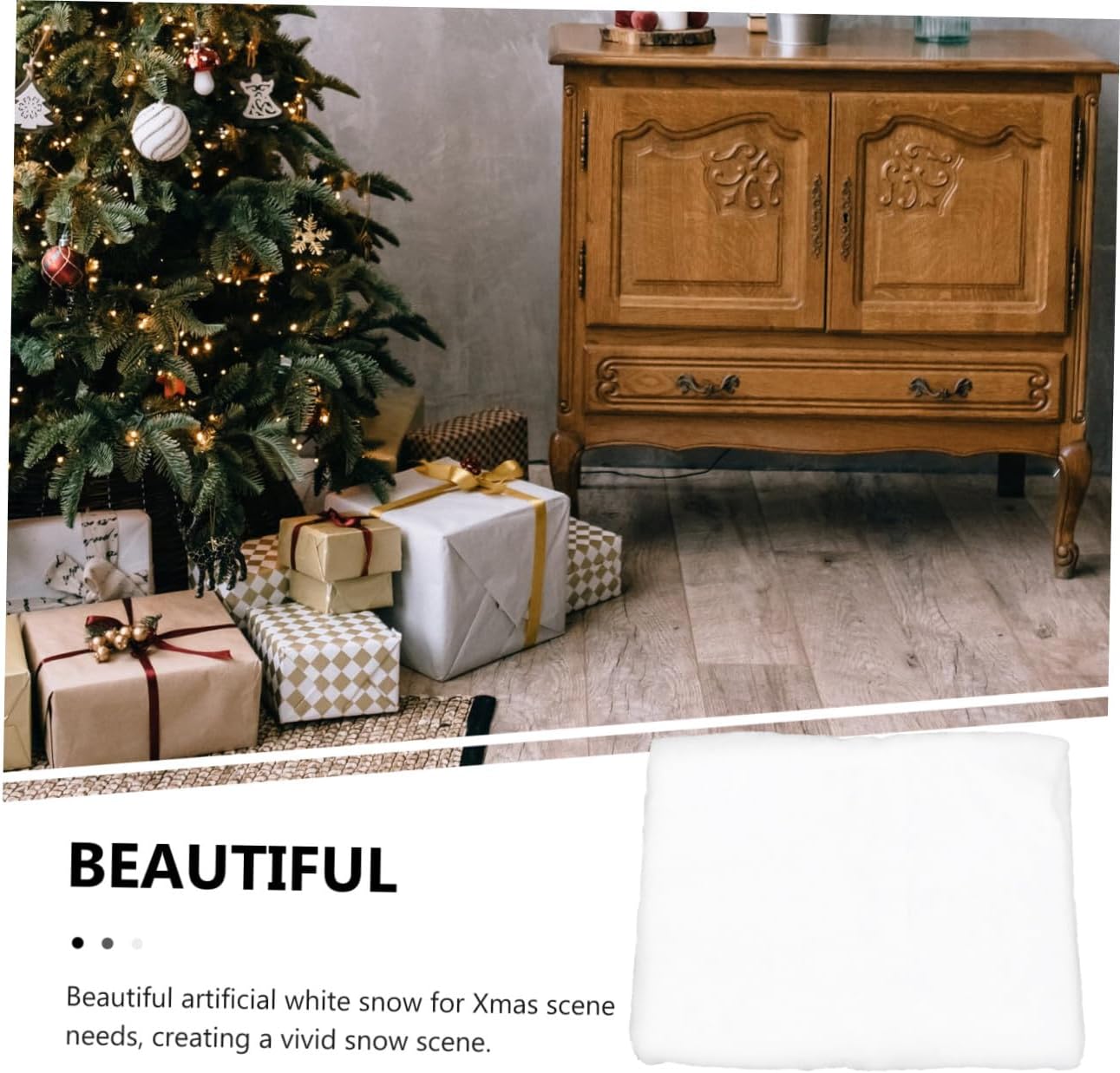 1pc Thickened Decorative Snow Blanket Artificial Snow Decor for Christmas Scene Party Prop Carpet for Photography Festive Decorations