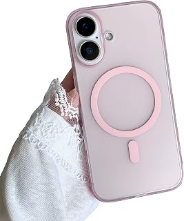 amazon basics Luxury Paper Thin Case Cover for iPhone 16 | Matte Finish | Compatible with magsafe | (Pink, iPhone 16) Price In India