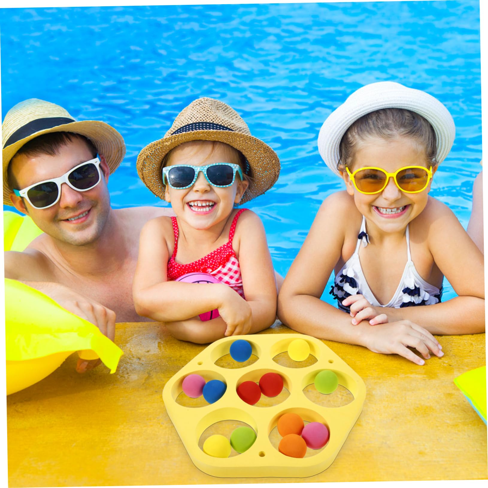 Milisten Juego de Pelota de Piscina 1 Set Eva Amarillo para Adolescentes