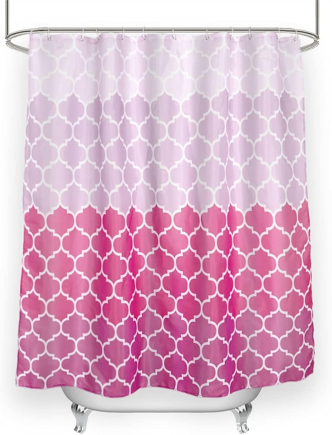 RHGEIUCY Gradient geometric printed bathroom shower curtain polyester