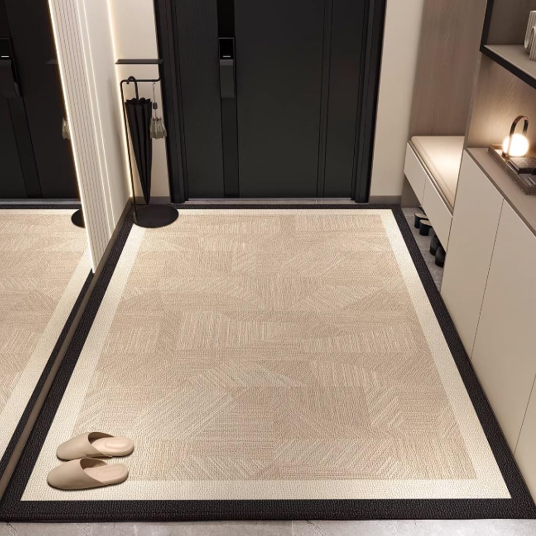 Tapis de couloir naturel anti-saleté Slish 80 x 120 cm