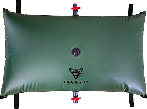 Miniatura 5 de Badger Tactical Bolsa de agua resistente de 50 galones, incluye accesorios de latón para conexión rápida de manguera de jardín, almacenamiento de