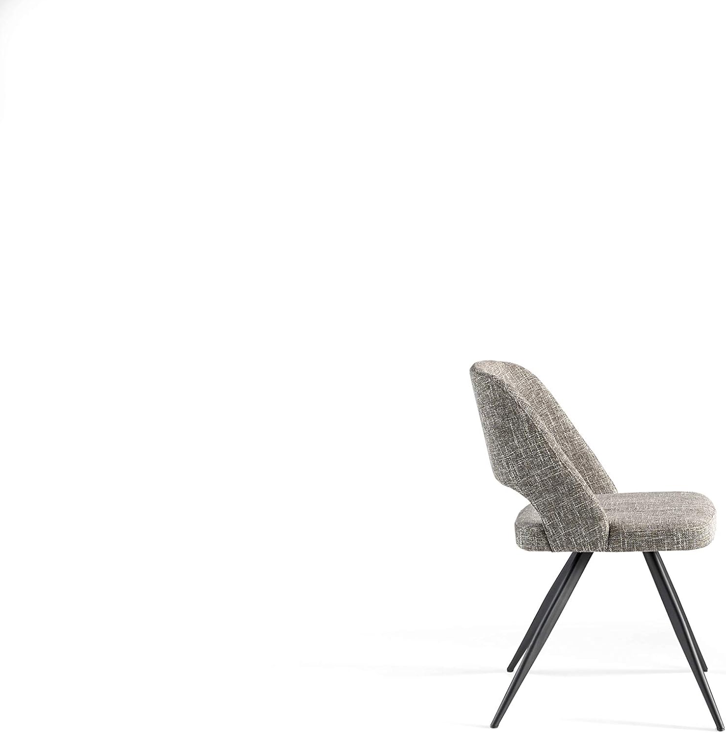 Silla comedor tapizada en Tela y estructura de Patas en Acero epoxy Pintado en Colour