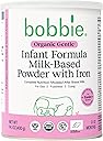 Bobbie Organic Gentle Baby Formula, Milk Based Powder with Iron, DHA, Vitamin D & 100% Lactose Like Breast Milk, For Fusiness, Crying & Digestive Health, Newborn Baby-12 Months Old, 14.1 oz, 1 Pack