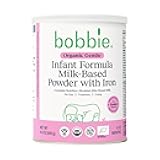 Organic Gentle Baby Formula, Milk Based Powder with Iron, DHA, Vitamin D & 100% Lactose Like Breast Milk, For Fusiness, Crying & Digestive Health, Newborn Baby-12 Months Old, 14.1 oz, 1 Pack