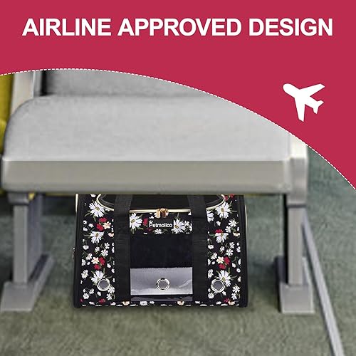 Miniatura 21 de Petmolico Transportador para gatos Bolsa para mascotas de lados suaves para gatos pequeños y medianos, cachorros, 16 libras, transportador de viaje