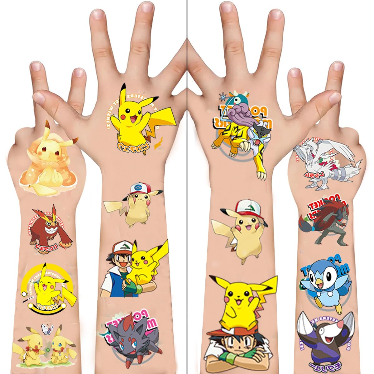 Cartoon Tattoo Kinder, 8 Blätter Temporäre Tattoos Kinder für Mädchen Jungen Geburtstagsgeschenke Kindergeburtstag Mitgebsel Party