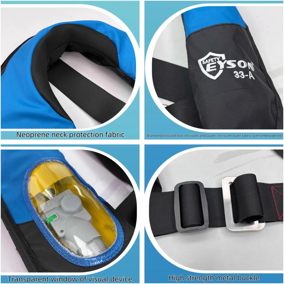 Automatic Inflatable Life Jacket,Preserver PFD for Adults,Life Vest for Adult,Supports Weight up to 330 pounds