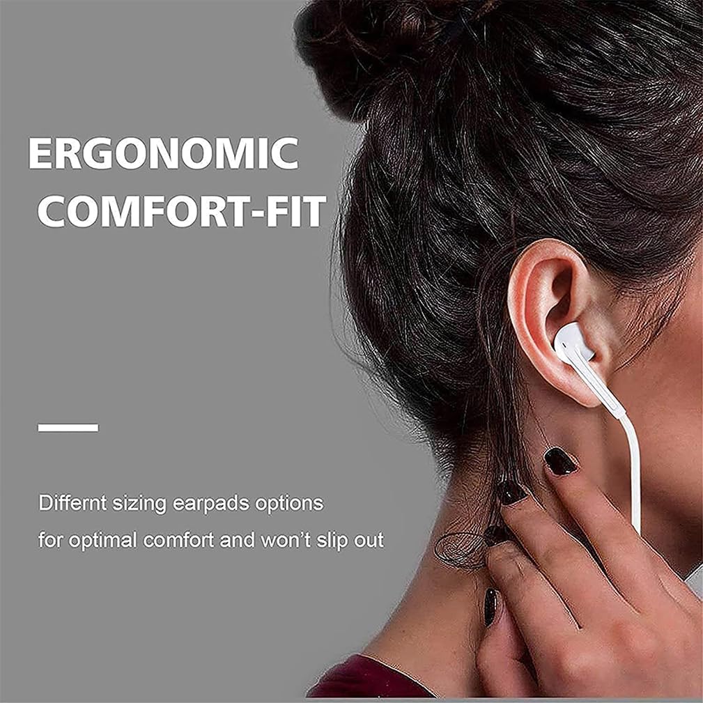 2 Pack Apple Earbuds iPhone Wired Lightning Headphones [Apple MFi Certified](Built-in Microphone & Volume Control)Noise Isolating Headset Compatible with iPhone 14/13/12/11 Pro Max/Xs Max/XR/7/8 Plus — view 5