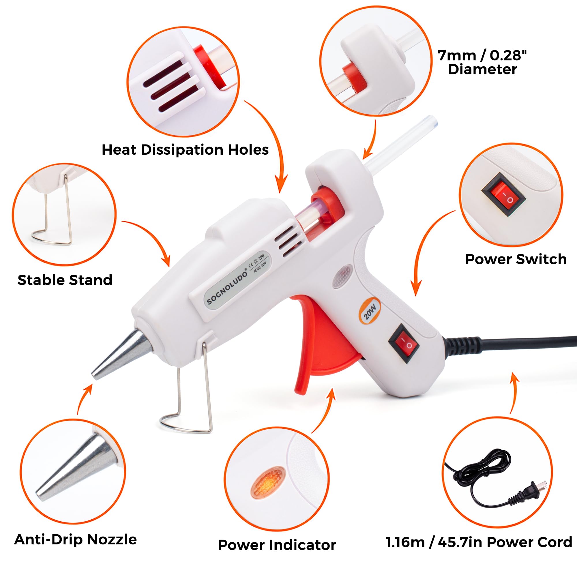Mini Hot Glue Gun Kit - 30 Sticks, Fast Heating -3 Mini Hot Glue Gun Kit - 30 Sticks, Fast Heating -3