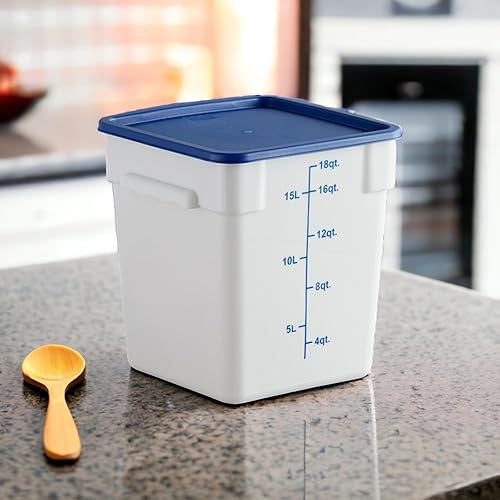 Miniatura 3 de uVeans Paquete combinado de recipientes cuadrados para almacenamiento de alimentos con tapas, juego de almacenamiento de alimentos de 18 cuartos de