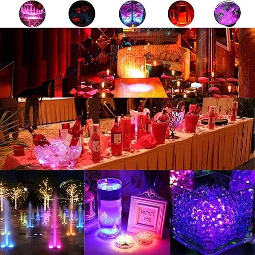 Miniatura 8 de Luces LED sumergibles con control remoto, 16 colores cambiantes, impermeables, luces de té LED, lámpara de piscina, luz de estanque subacuática a