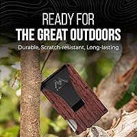 Vista 5 de Mountain Voyage - Cartera minimalista para hombre, billetera delgada con RFID, resistente a los arañazos, soporte para tarjetas de crédito y clip