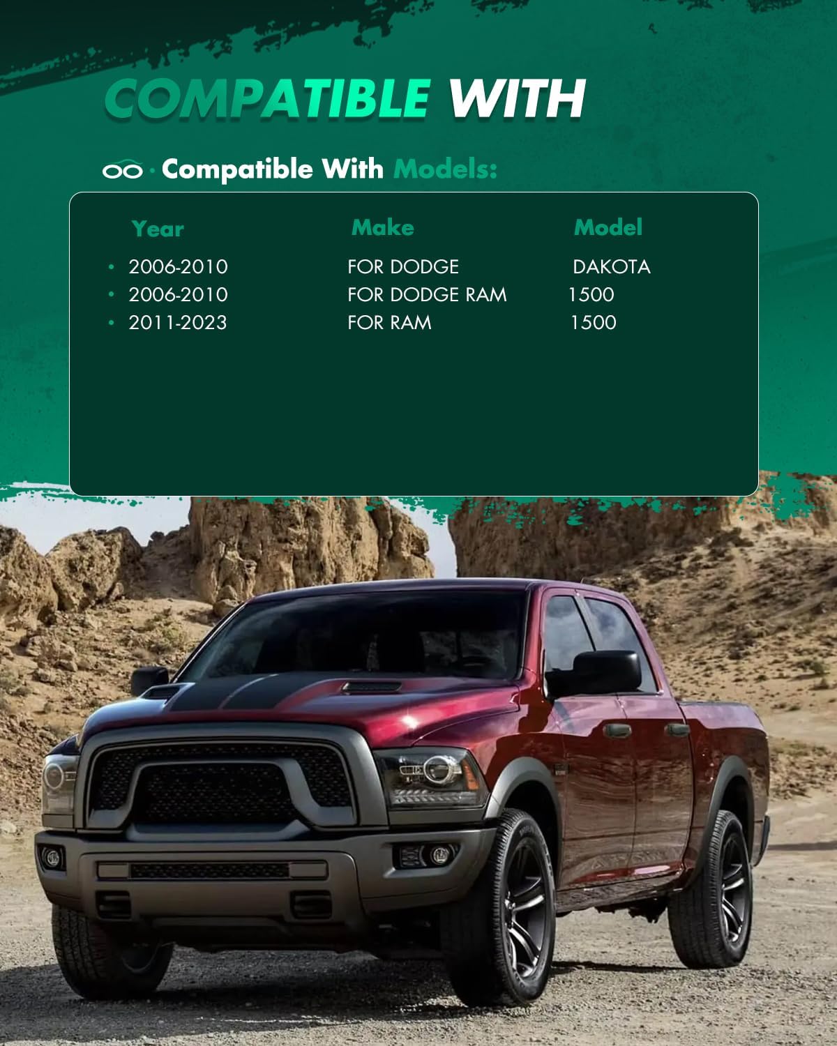 SCITOO 2 inch Front Lift Leveling Kit fit For Ram 1500 2011-2023, For Dodge Dakota 2006-2010, For Dodge Ram 1500 2006-2010 Coil Spring Spacer