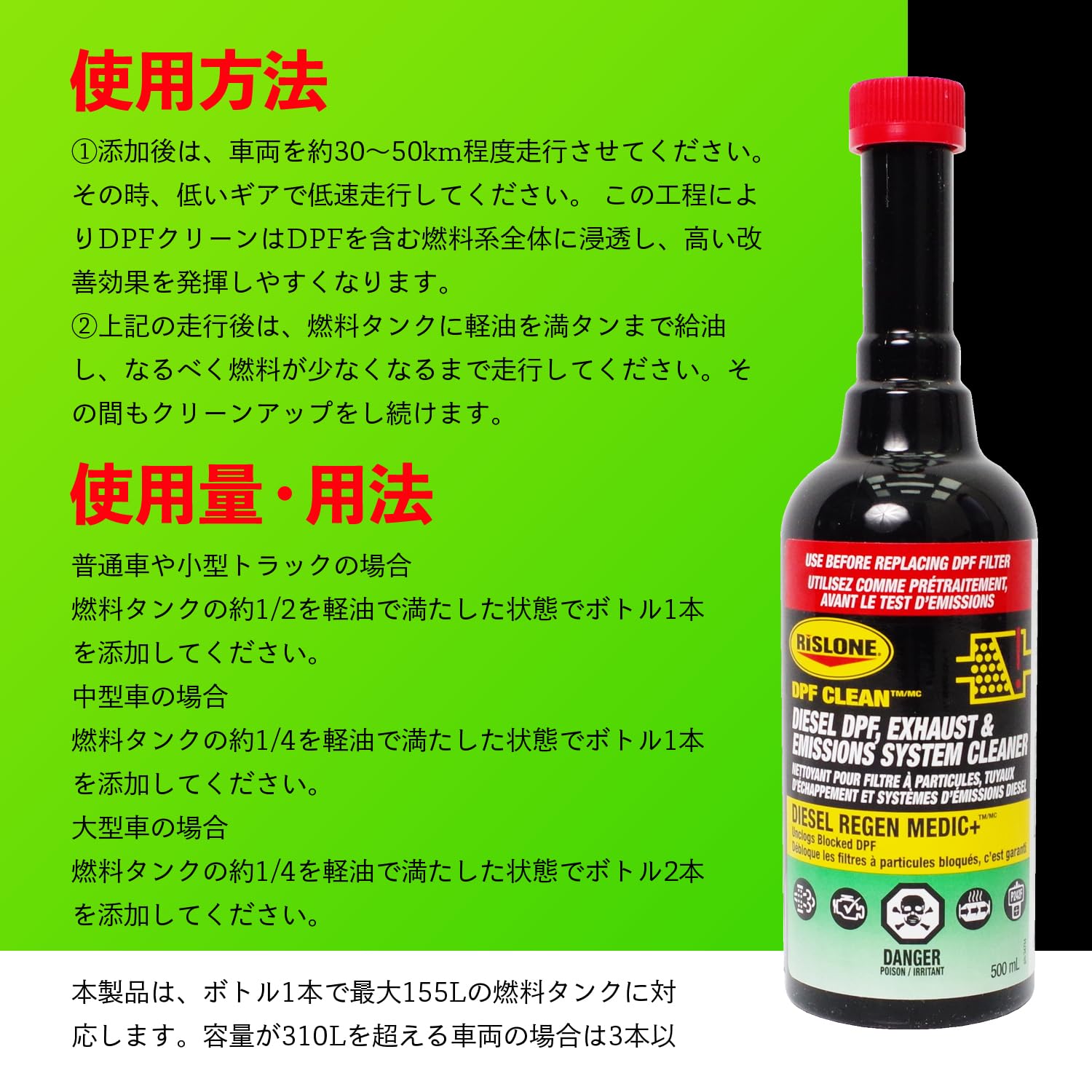 Amazon | リスローン(RISLONE) DPFクリーン 500ml DPF 燃料系 排気系
