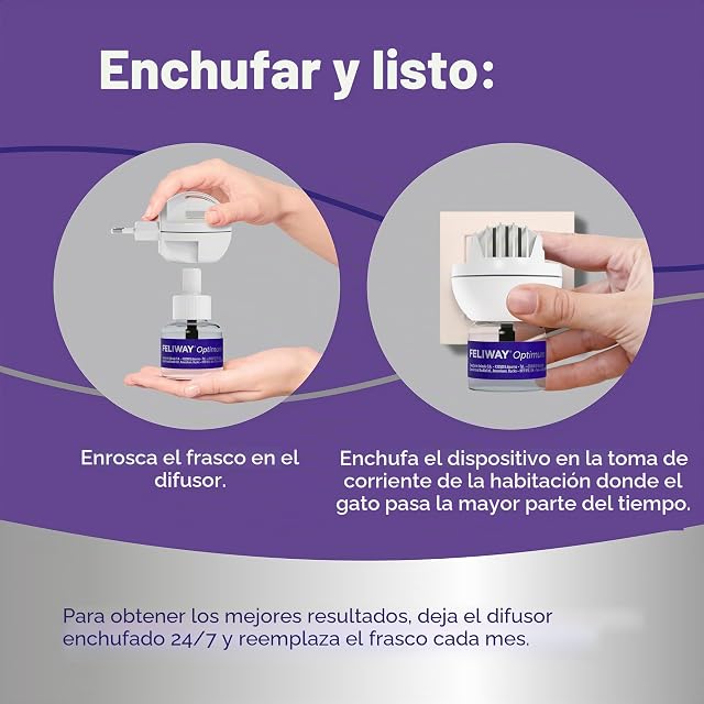Foto 7 de 8 de Feliway Optimum - Difusor y botella de recambio de 48 ml