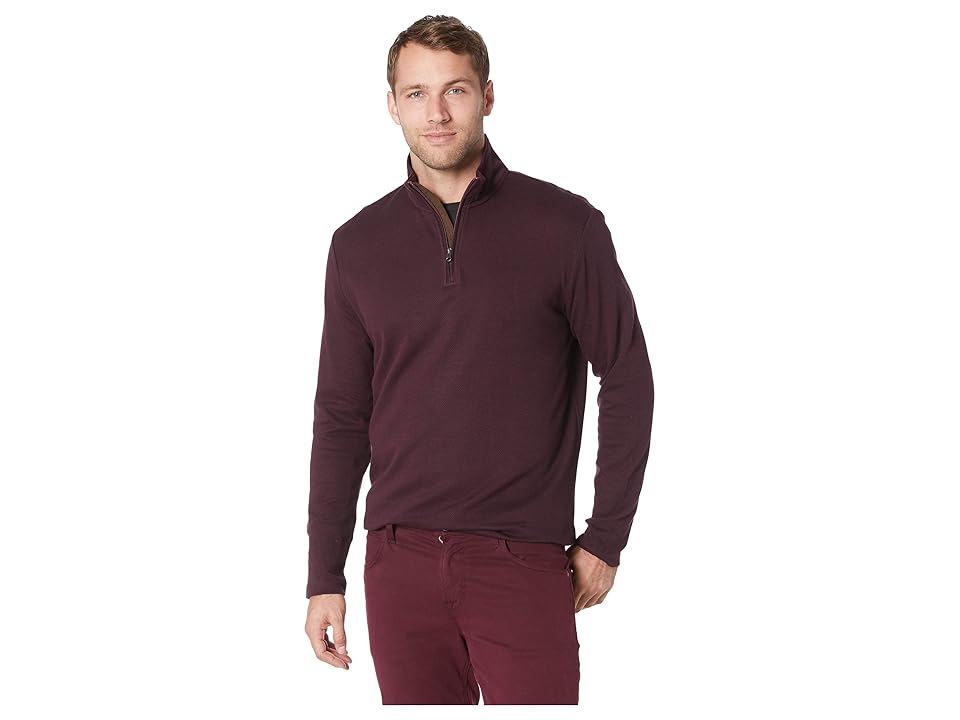 

CHAPS Cotton-Twill 1/4 Zip (Rich Ruby Multi) Men's Clothing
