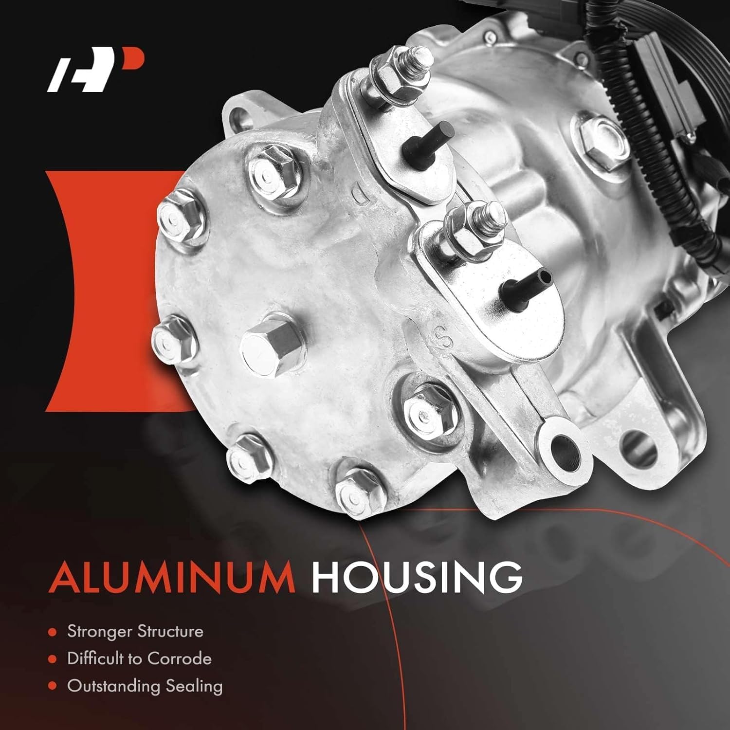 A-Premium Air Conditioner AC Compressor with Clutch Compatible with Jeep Liberty 3.7L 2002-2005 SUV