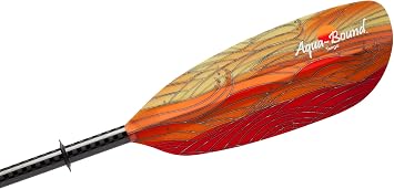 AQUA BOUND Aquabound Tango Kayak Paddle with Fiberglass Blade & 2 Piece Posi-Lok Carbon Shaft, Fuego, 230cm