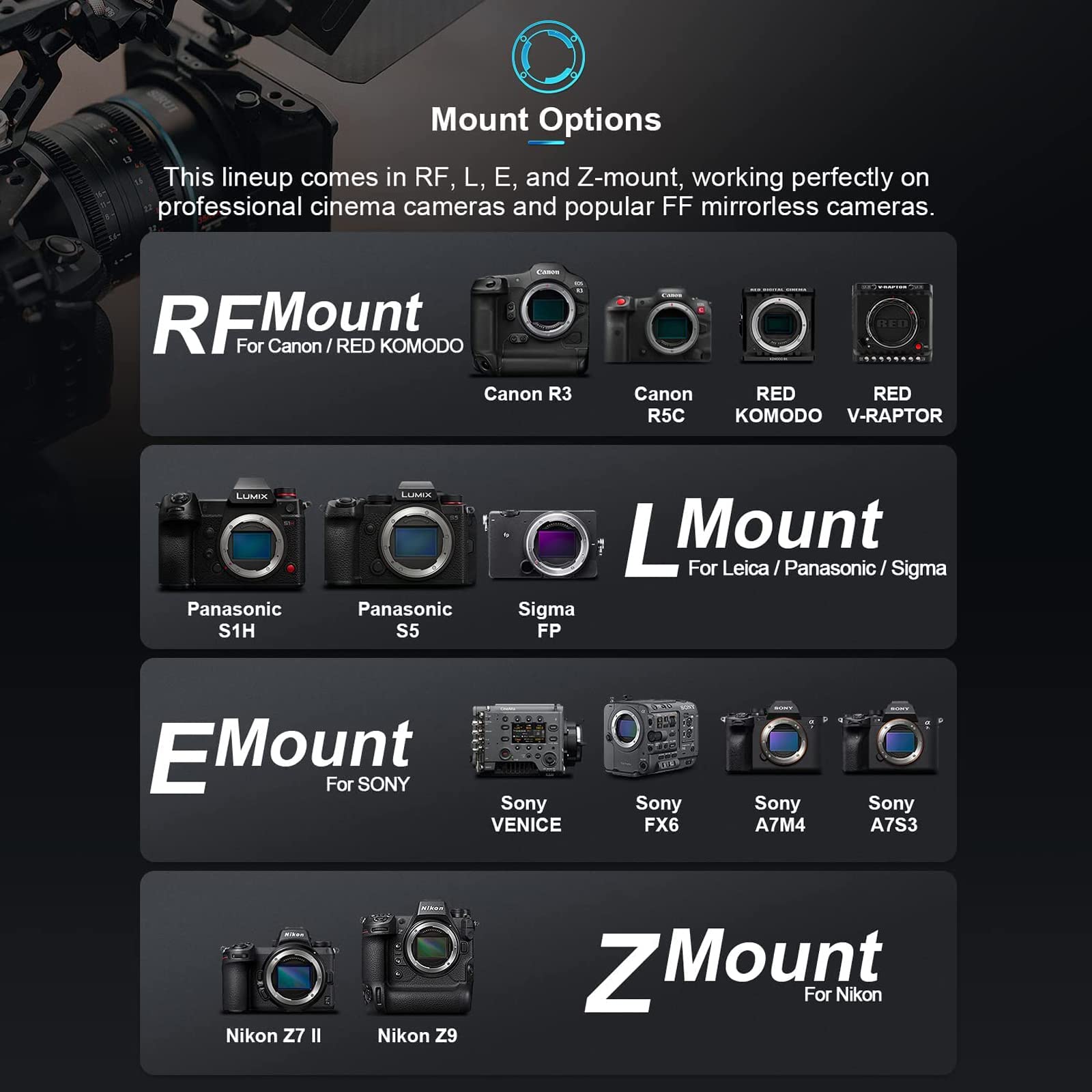 Amazon.com : SIRUI Venus T2.9 Full-Frame Anamrophic Lens Set with