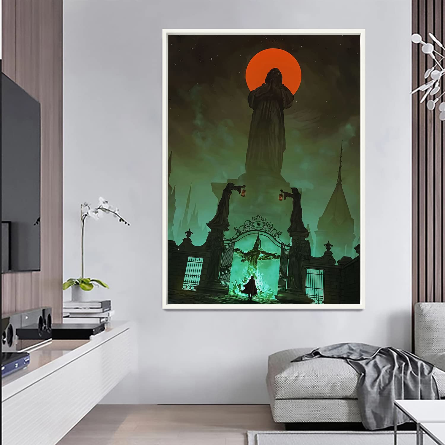 Xtreme Skins Designs Print White Wood Floater Framed Canvas Wall Art Decoration Poster (45x60 Inch) - The Hoont Is Never Done