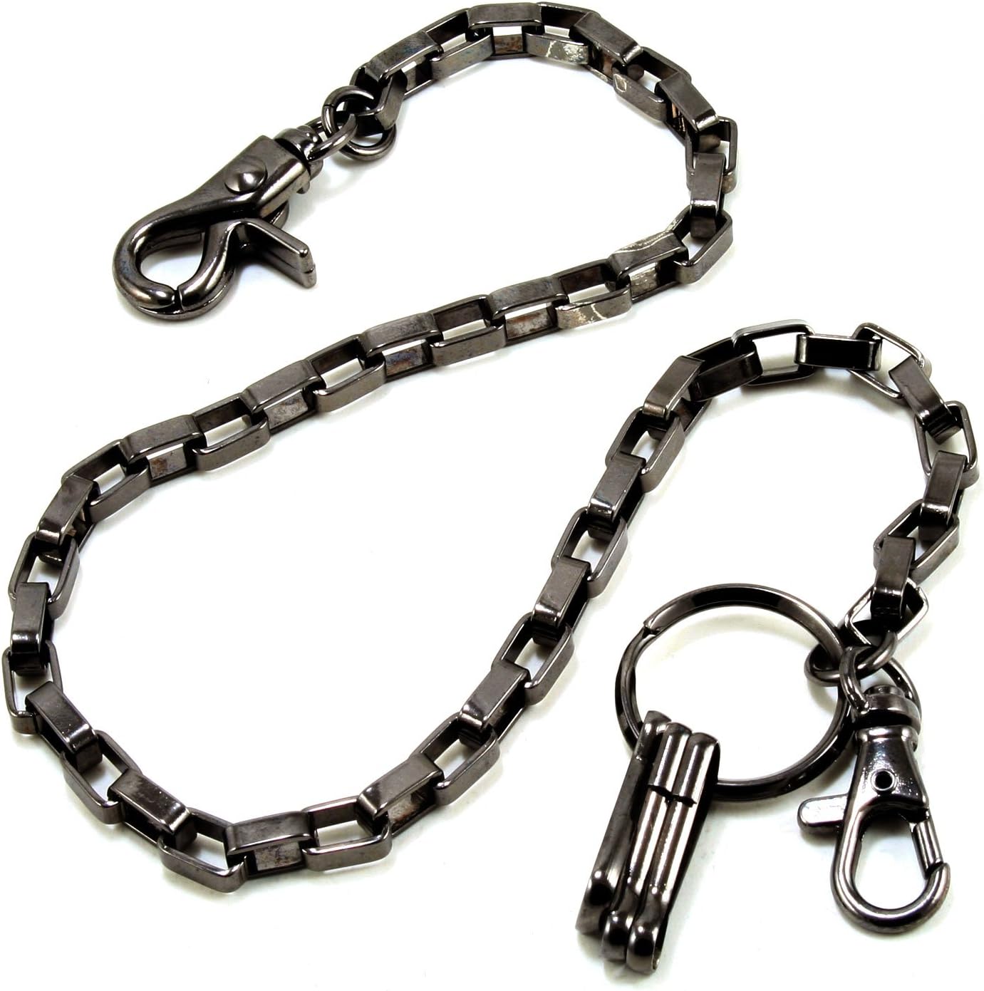 DoubleK Square Strong Biker Key Jean Wallet Chain (30") Black CS21BLK