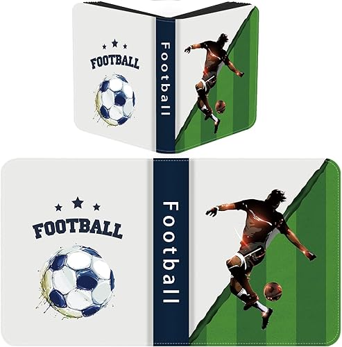Miniatura 6 de Carpeta de 400 bolsillos para tarjetas de fútbol, carpeta de tarjetas de fútbol, soporte para tarjetas de intercambio, estuche de almacenamiento con