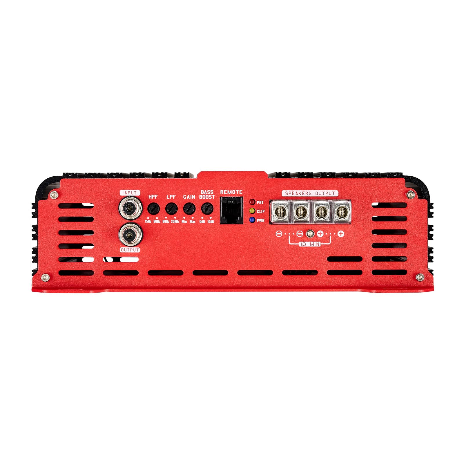 VEVOR Amplificador Monobloque para Coche de 2000 W, RMS MÁX. 1/2/4 Ohmios, Clase D/1 Canal, con Control Remoto de Nivel de Subwoofer, Filtro de Paso Bajo, Refuerzo de Graves y Control de Volumen