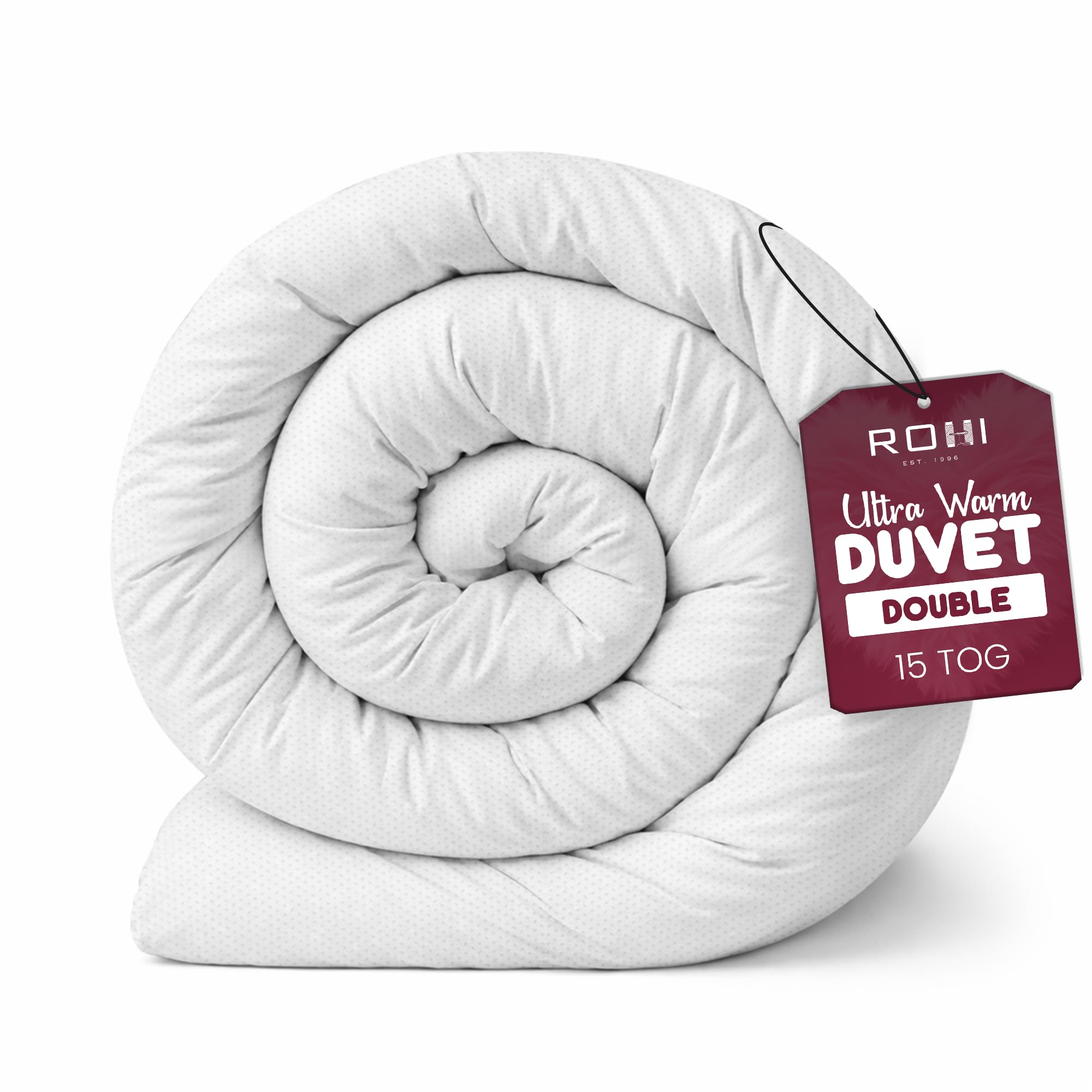 Rohi Anti Allergy 10.5 Tog Double Duvet – All Season Duvets – Soft & Breathable Luxurious Hollowfibre Quilt with Corvin Cover – Midweight Comforter Double Bed Duvet (All Season) — view 9