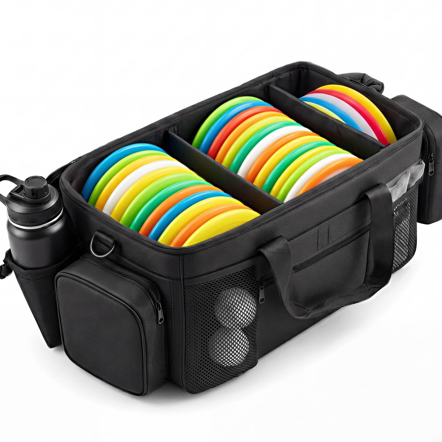 Disc Golf Storage Bag Holds 80 with Lid