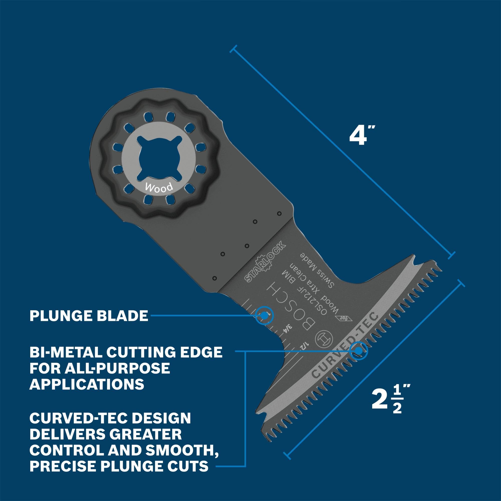Bosch OSL212JF 2-1/2 In. Starlock® Oscillating Multi Tool Bi-Metal