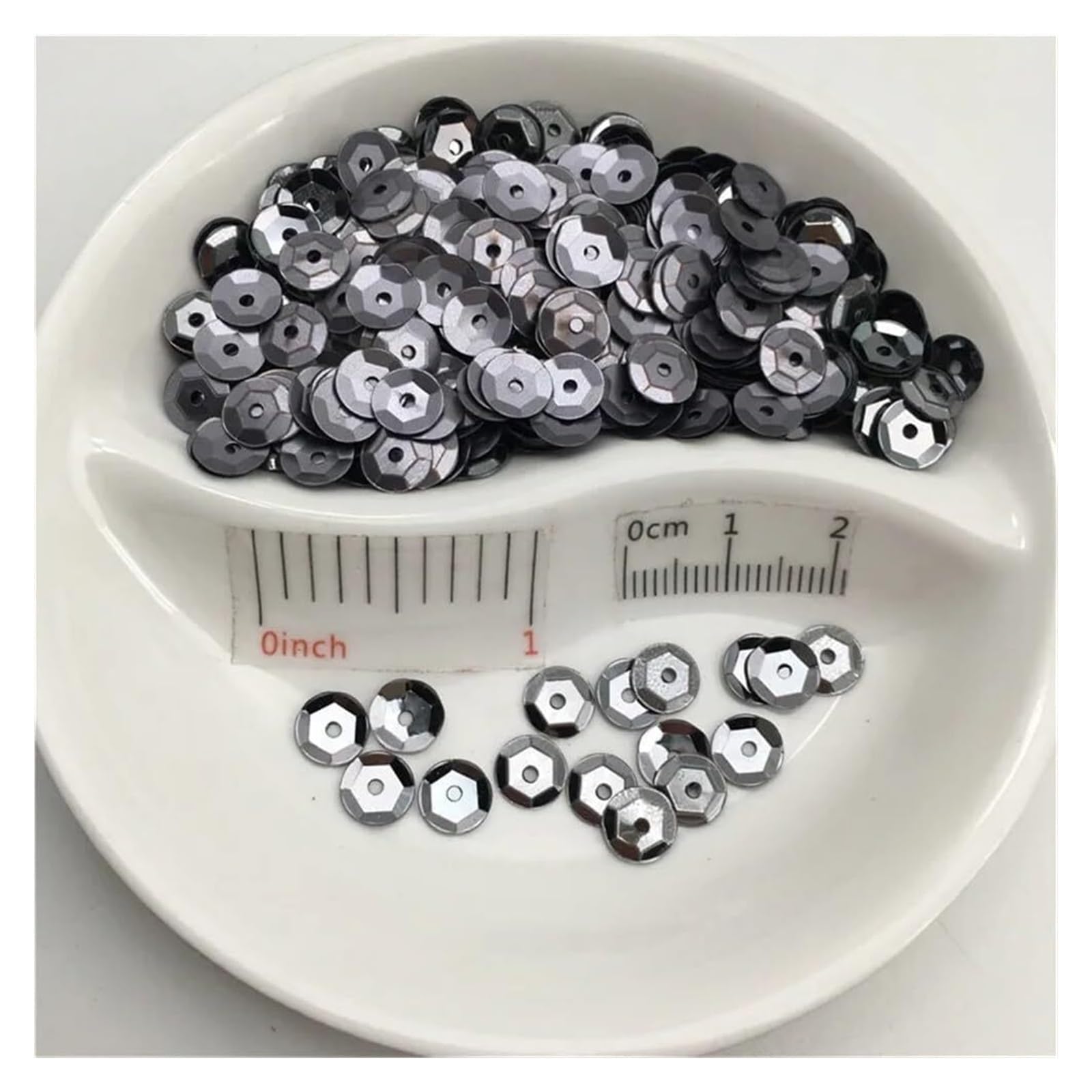 Cekiny, Kubek okrągły do ​​szycia ręcznego wielokolorowy 3-10mm(Light Green,3mm D Cup 10g 2500)