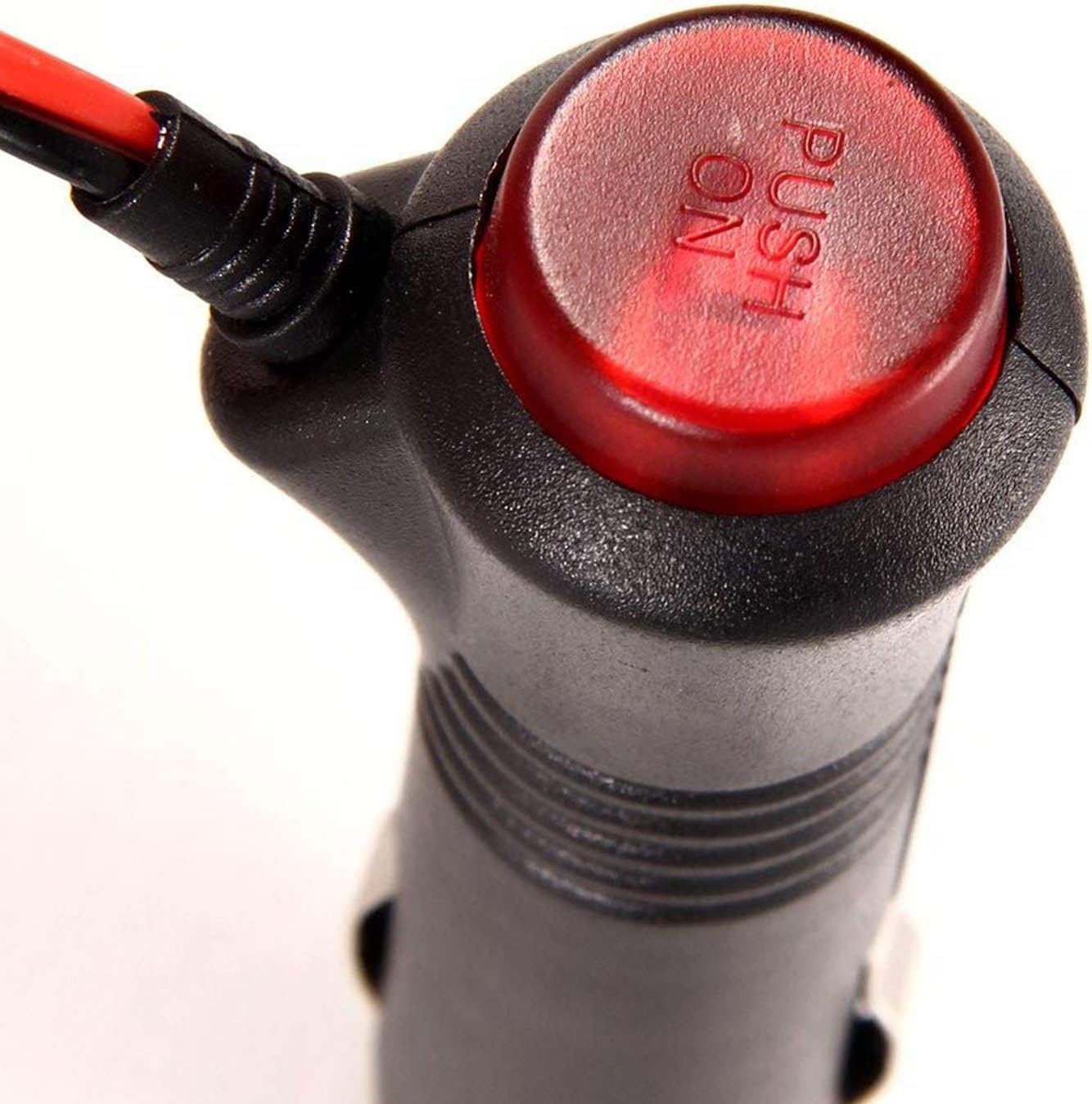 Ketofa 12V 24V Male Car Cigarette Lighter Socket Plug Connector On Off Switch 3m