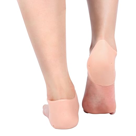 Meias para cuidados com os pés 4 tipos de calcanhar em gel hidratante de silicone para proteger as meias Mangas secas e rachadas nos pés Alívio da dor Amolece as rachaduras no calcanhar, hidrata e reduz calos, protege os calcanhares (02 #)