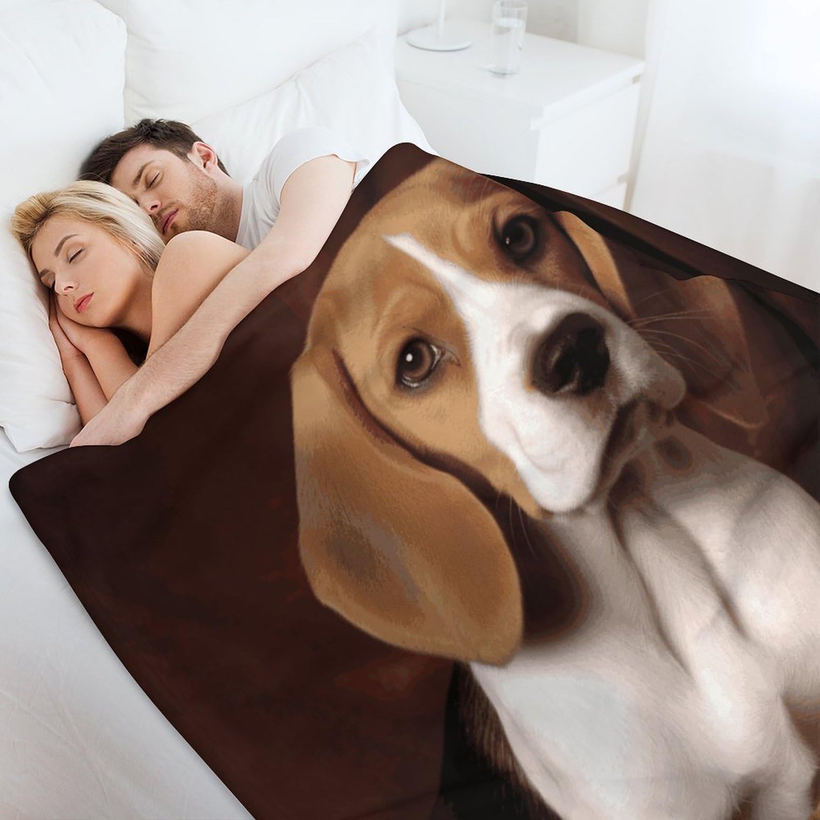 Weiche, gemütliche, weiche Decken für Damen, Überwurf, Bettdecke, Haustier, Hund, Beagle, warm, dekorativ, flauschige Decke für alle Jahreszeiten