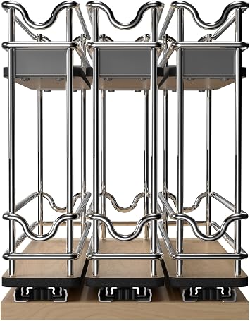 Rev-A-Shelf Narrow 9 W Pullout Triple Organizer for Cabinets