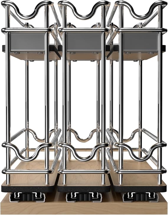 Rev-A-Shelf Narrow 9 W Pullout Triple Organizer for Cabinets