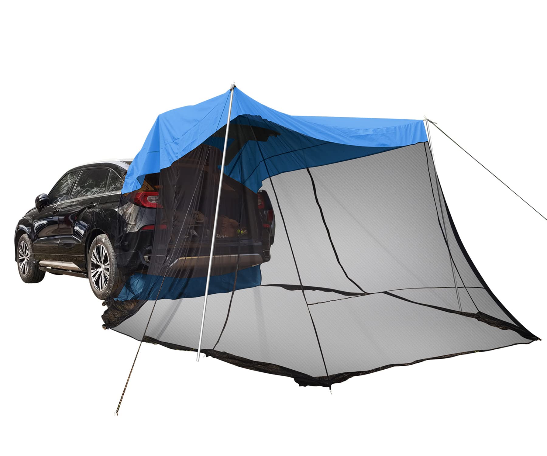 Car Rear Tent Awning Sun Shelter, Portable Roof Top Tent for SUV RVing, Car Camping, Trailer and Lig