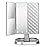deweisn Trifold Lighted Vanity Makeup Mirror with 21 LED Lights,1/2/3 Magnification and Dimming,Two Power Supplies Makeup Mirror,Gift for Women