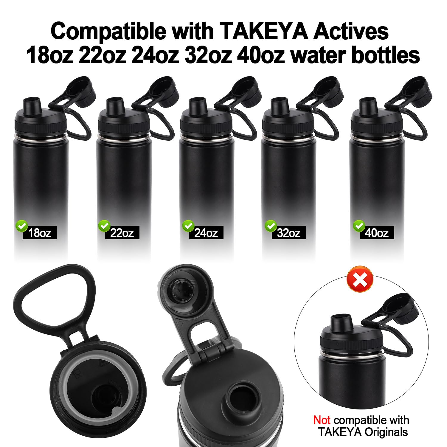4szt Uszczelki Zamienne do TAKEYA Actives, Silikonowe Uszczelki Pierscieniowe Pierscien Uszczelniajacy Butelki na Wode Kompatybilne z TAKEYA Actives Wszystkie Uncje (Nie do TAKEYA Originals)