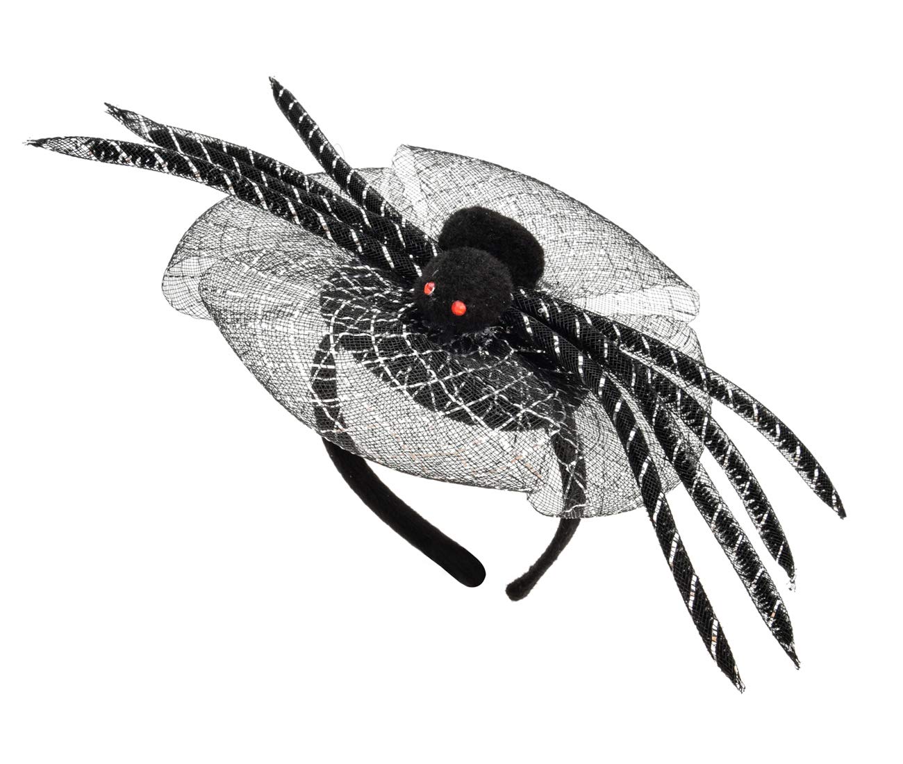 Merroyal Day of The Dead Spider Web Headband Halloween Costume Headpiece Dress Up (Black Gold) : Clothing, Shoes & Jewelry